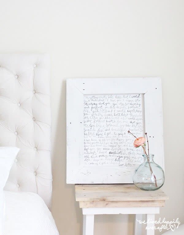 DIY Love Letter Bedroom Decor