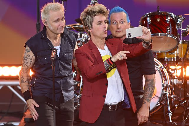 <p>Erik Pendzich/Shutterstock</p> Green Day in New York City in July 2024