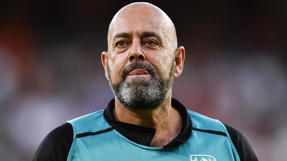 Brisbane Heat coach Darren Lehmann was admitted to hospital on the Gold Coast after suffering chest pains. (Photo by Stefan Gosatti/Getty Images)