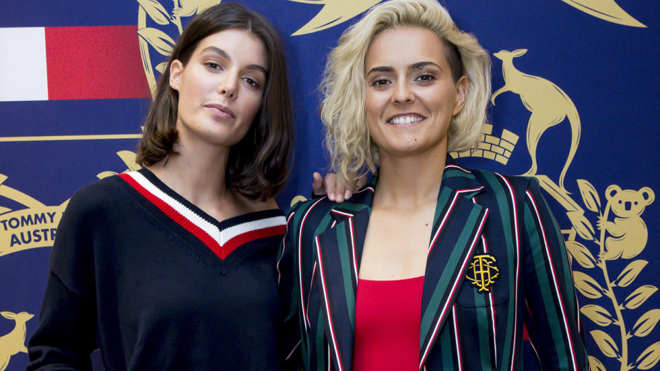 Isabella Carlstrom and Moana Hope, pictured here at the Tommy Hilfiger Emporium Melbourne Store Opening in November.
