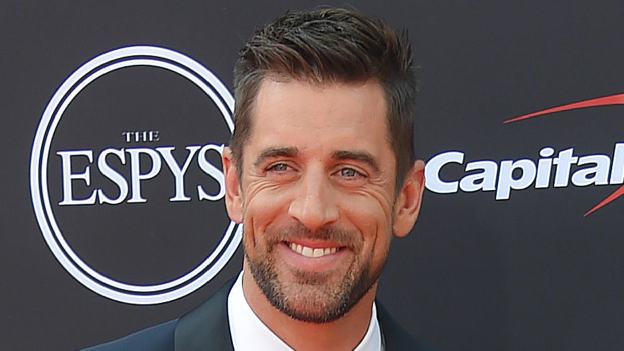 LOS ANGELES - JUL 18: Aaron Rodgers and Danica Patrick arrives to the 2018 ESPY Awards on July 18, 2018 in Hollywood, CA.