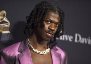 Lil Nas X arrives at the Pre-Grammy Gala on Saturday, Feb. 4, 2023, at the Beverly Hilton Hotel in Beverly Hills, Calif. (Photo by Richard Shotwell/Invision/AP)