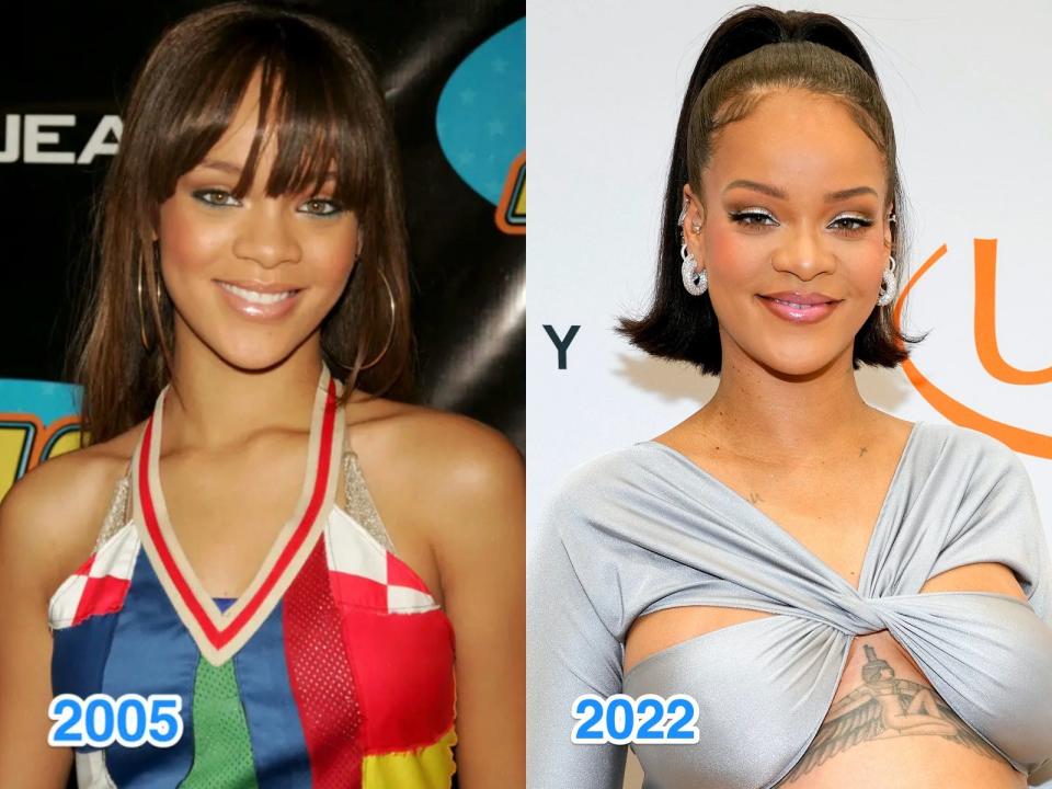 rihanna then and now