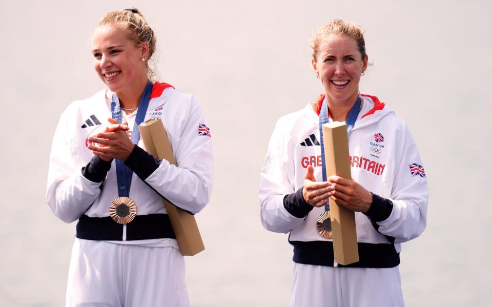 Great Britain's Mathilda Hodgkins-Byrne and Rebecca Wilde