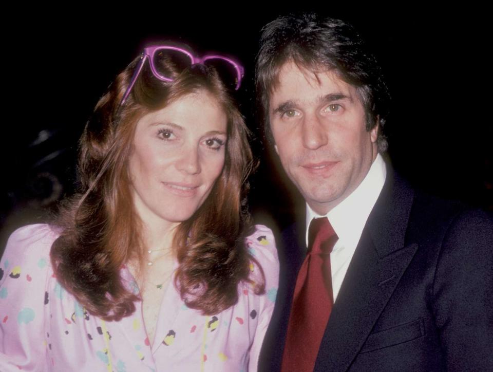 Henry Winker and wife Stacey Weitzman attend Hollywood Walk of Fame Star Ceremony for Henry Winkler on May 24, 1981 at 6233 Hollywood Boulevard, Outside the Pantages Theatre in Hollywood, California