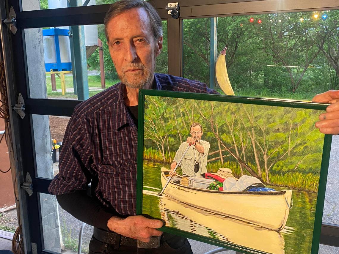 Paul Ferguson is celebrated by the Carolina Canoe Club after 50 years of logging information on NC rivers.