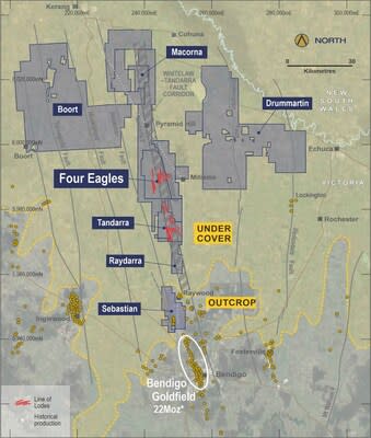 Figure 1: Whitelaw Gold Belt Tenement Holdings showing major Catalyst managed projects (CNW Group/Catalyst Metals LTD.)