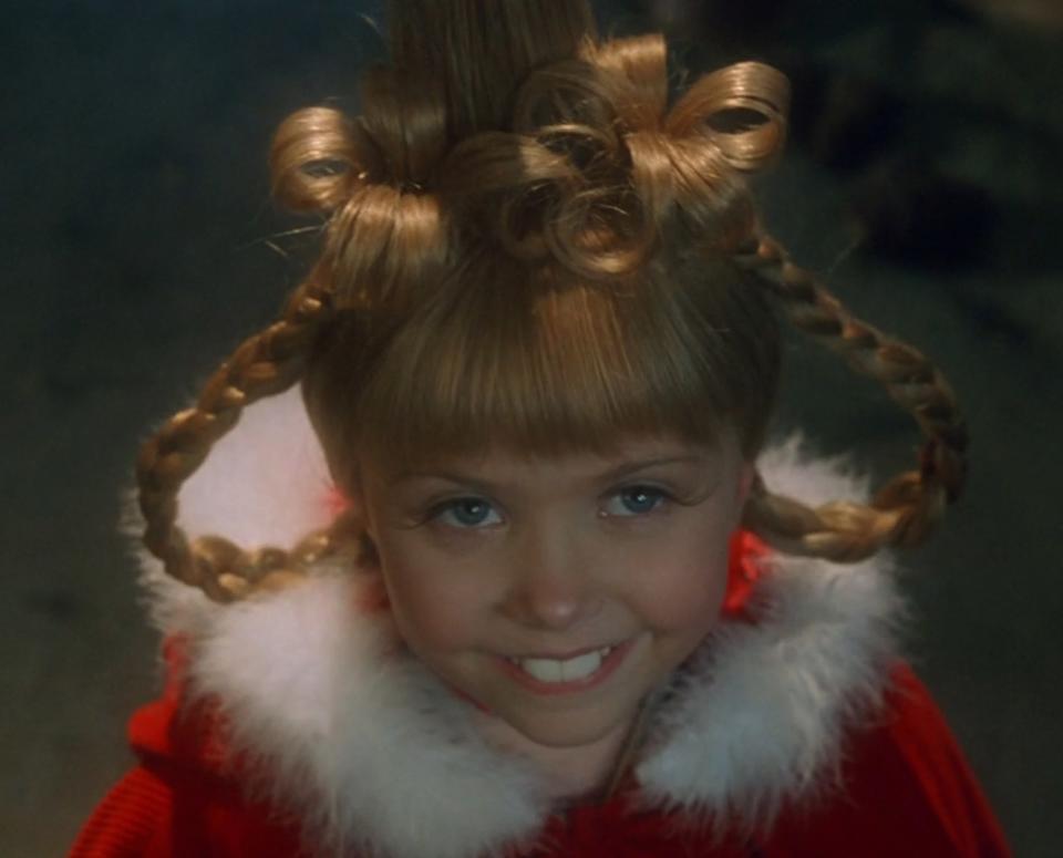 Taylor Momsen as Cindy Lou Who smiles