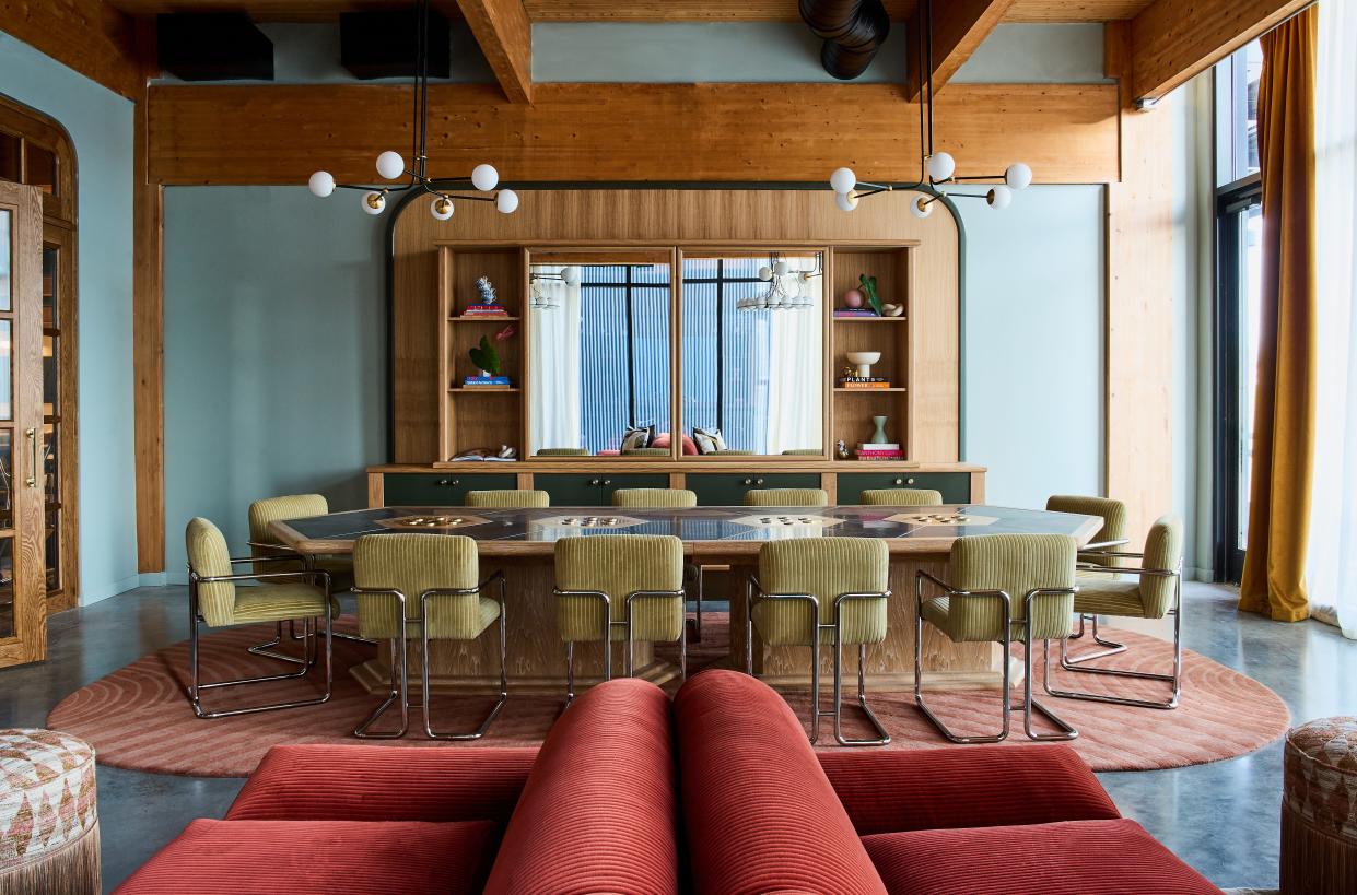 The Malin, a co-working space recently opened in the Wedgewood-Houston neighborhood of Nashville, Tenn., features custom furniture in its design.