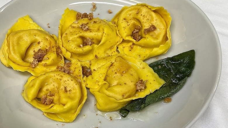 Plate of tortelloni