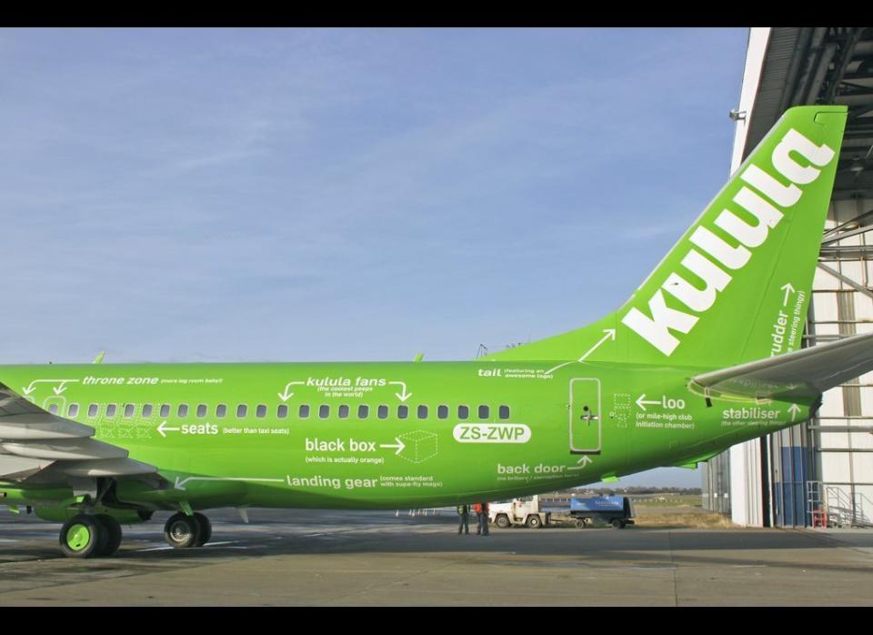 South African carrier Air Kulula was an instant hit when photos of this livery -- designed to demystify airplanes -- hit the web in 2010.    <em>Photo: <a href="http://www.gadling.com/2010/01/30/kulula-air-tries-not-to-take-itself-too-seriously/" target="_hplink">Gadling</a></em>