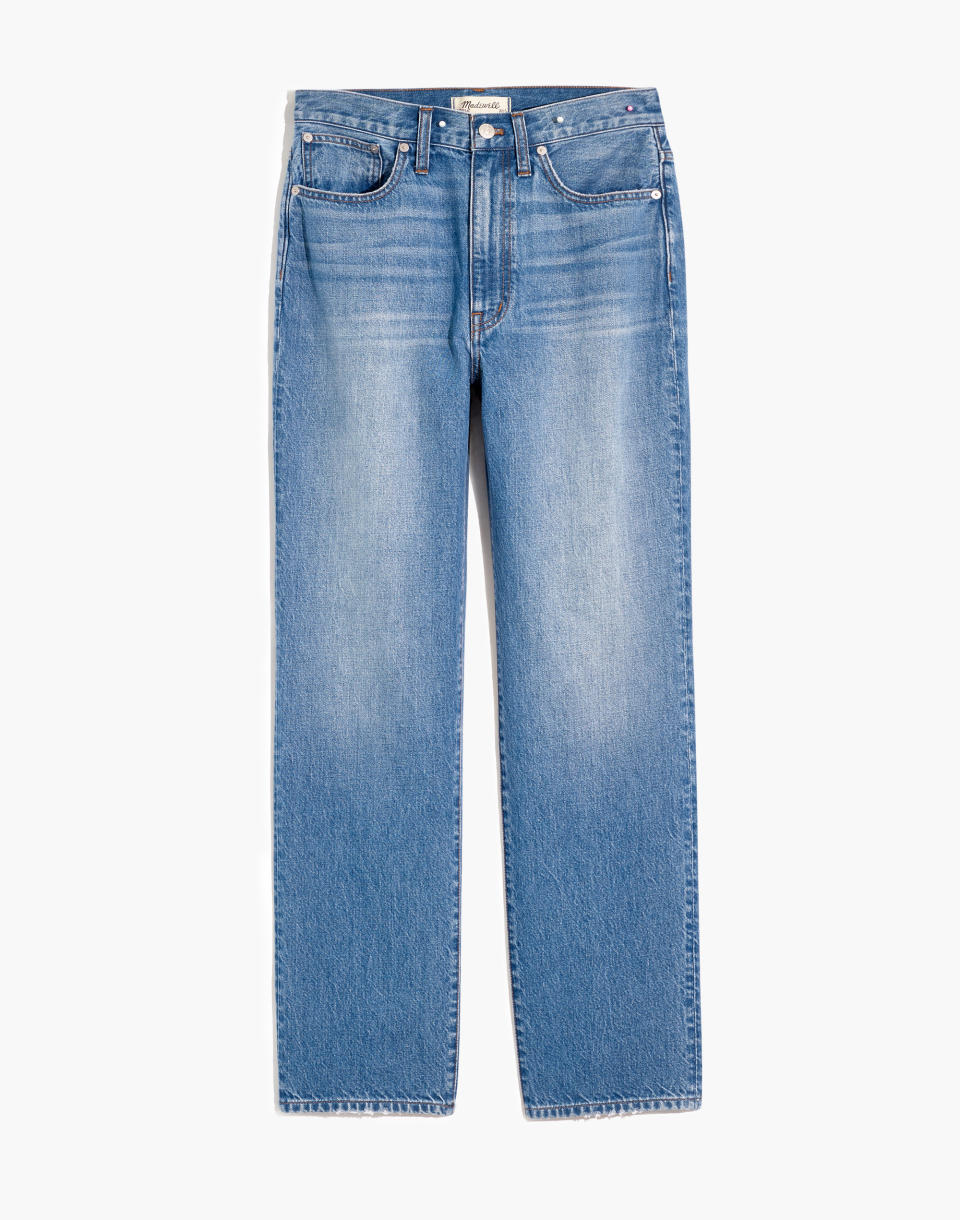 The Perfect Vintage Straight Jean in Moultrie Wash. Image via Madewell.