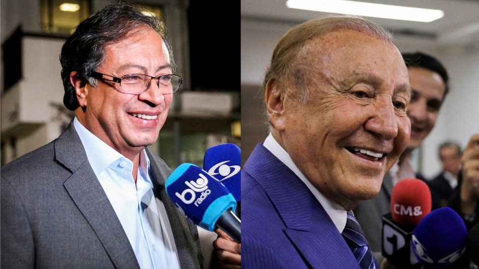 Collage de Gustavo Petro y Rodolfo Hernández.