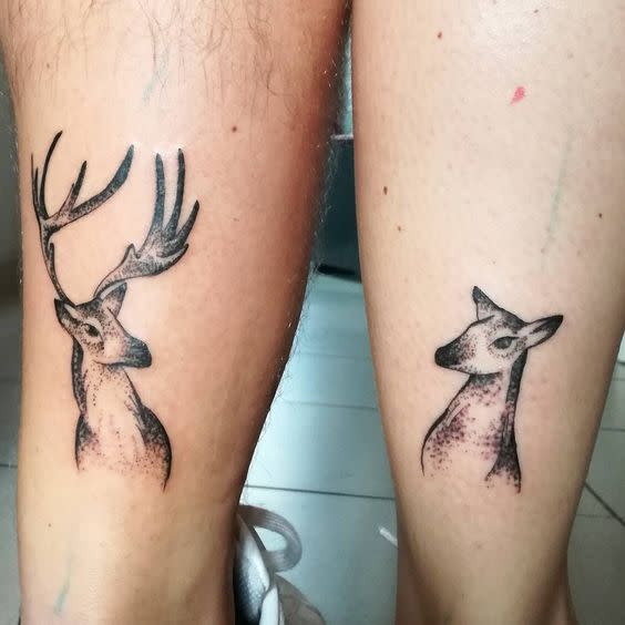 <p>Ein Symbol für Verbundenheit und Individualität: Tattoos von der jeweils weiblichen und männlichen Version eines Tieres.<br>(Foto: Instagram/@normajeantattoo) </p>