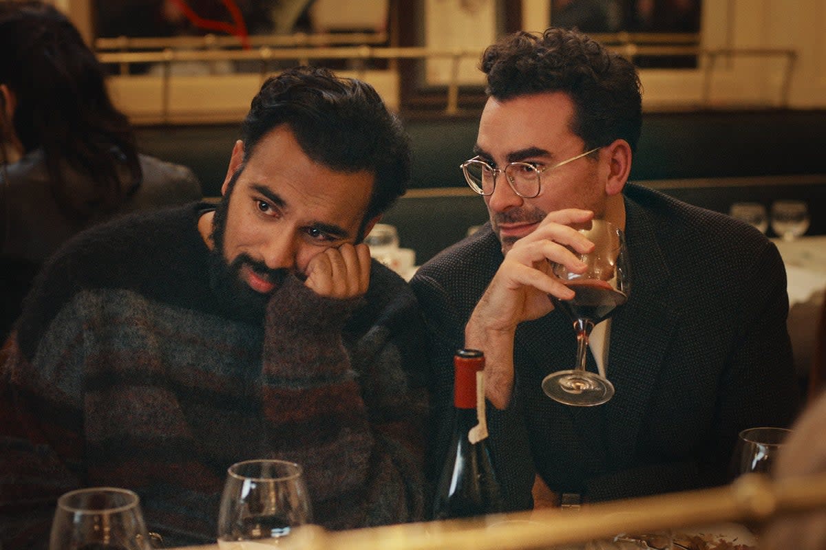 Best buds: Patel and Dan Levy in the Netflix film ‘Good Grief’ (Netflix)