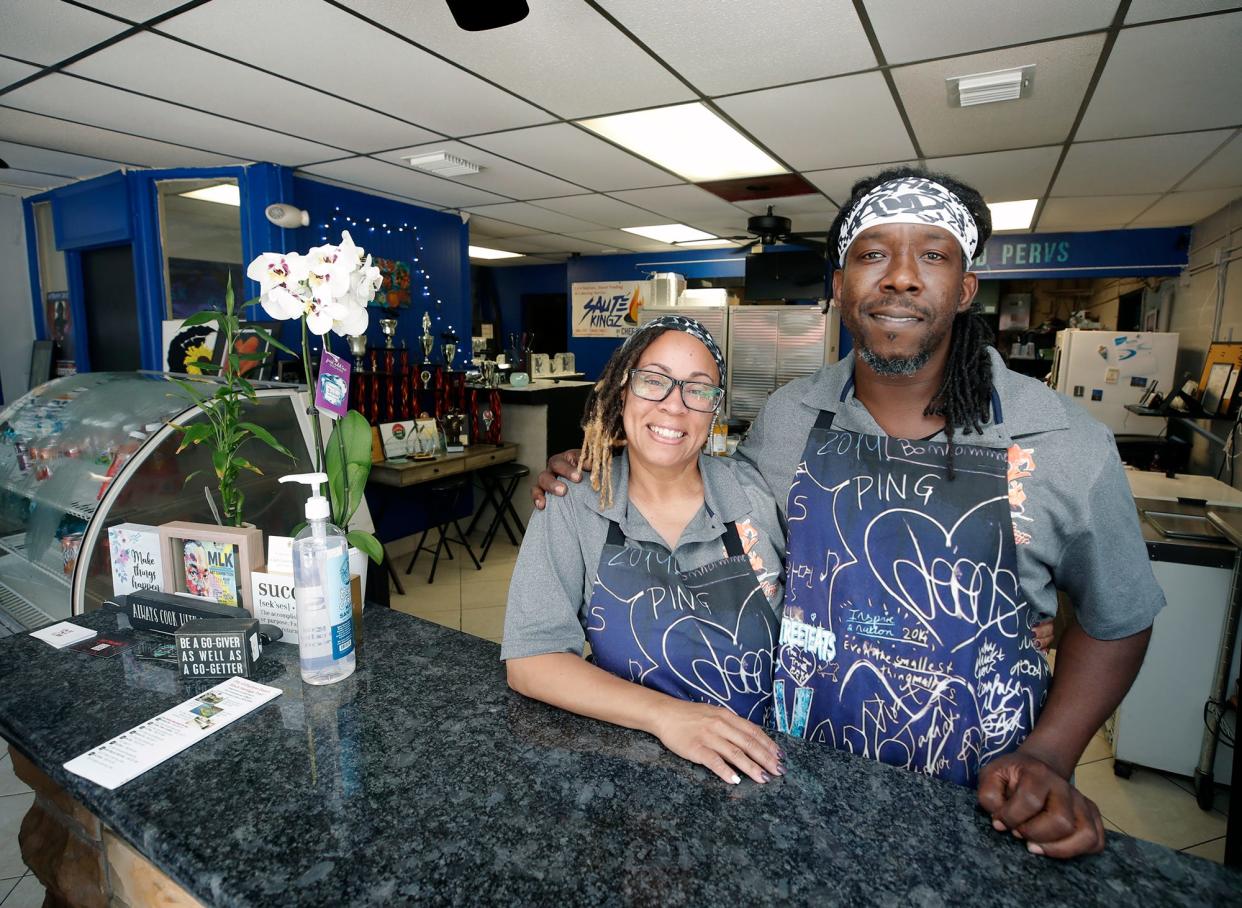 Count and Jessica Foreman at their Saute Kingz Business in Daytona Beach, Thursday, May 19, 2022.