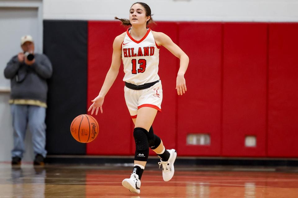 Ashley Mullet and her Hiland Hawks are one of several top bracket seeds after Sunday's girls basketball tournament draw.