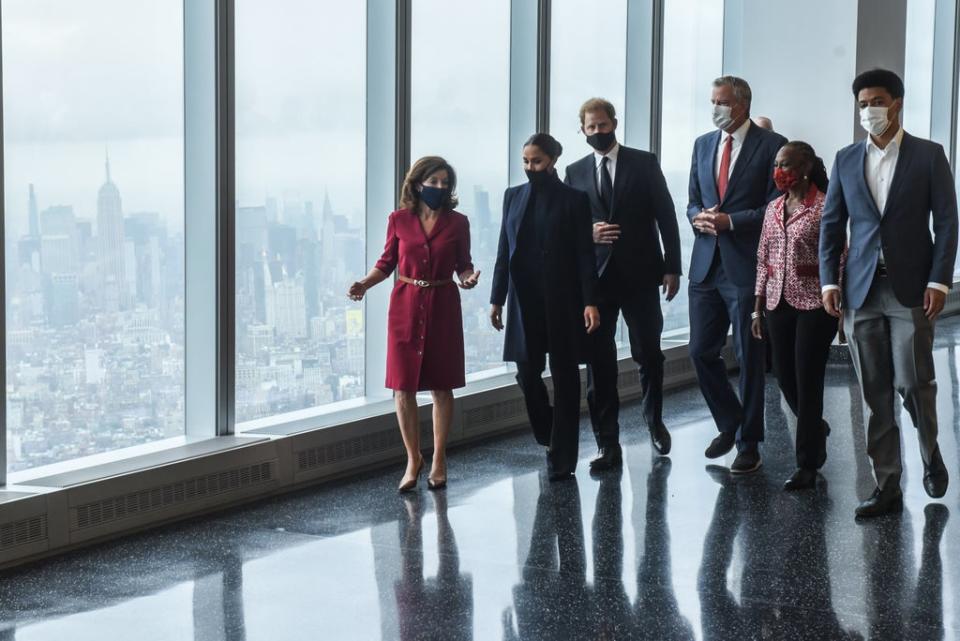 Harry and Meghan visiting the Observatory at One World Trade Center (Michael Appleton/Mayoral Photography Office/PA)