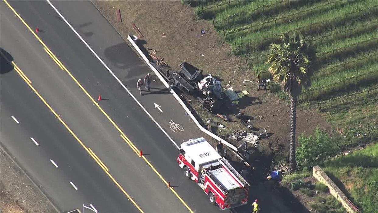 <div>A driver died after a dump truck overturned off Hwy 29 in Napa County on Wednesday.</div>