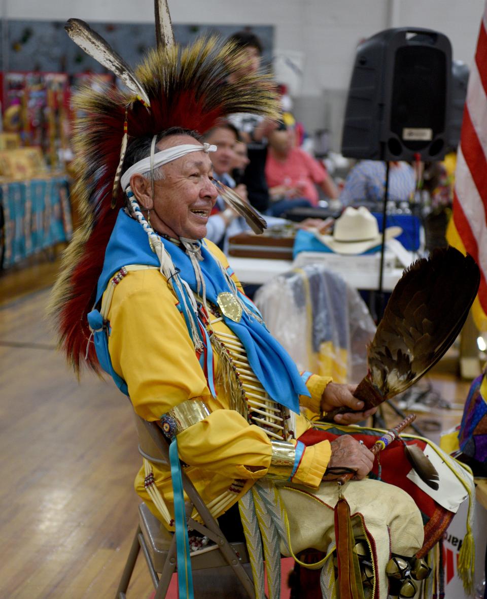 Vance Beaver participates in a past Southern Miss Powwow. The Powwow, a Native American cultural event of dancing and social gathering, will be held Saturday on the USM campus.