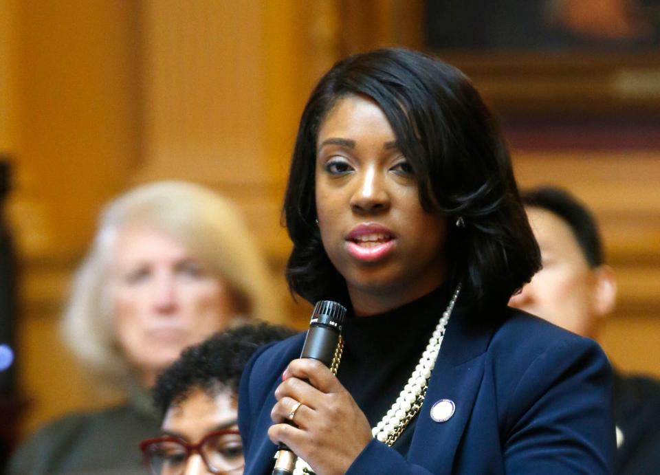 Virginia Del. Lashrecse Aird, pictured on Feb. 22, 2019, ran to the left of Del. Eileen Filler-Corn in the race for the speakership of the House of Delegates. (Photo: ASSOCIATED PRESS)