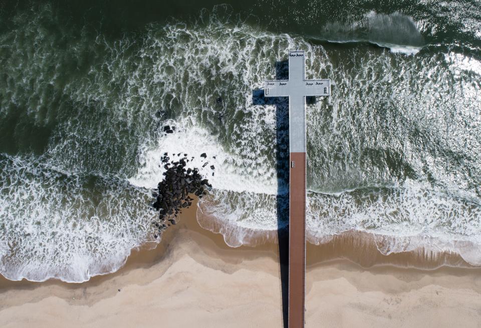 Ocean Grove's cross-shaped pier is shown Tuesday, April 11, 2023.