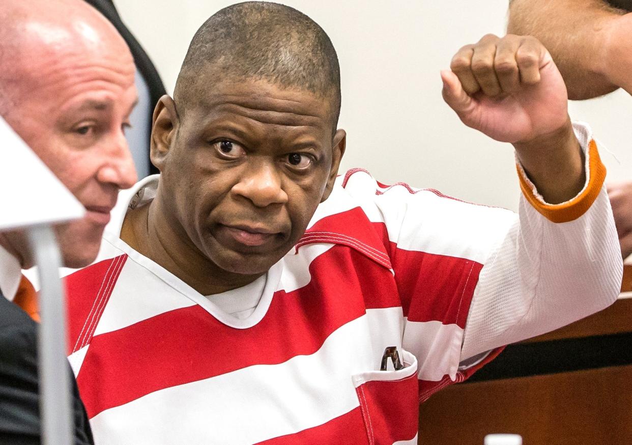 Rodney Reed, pictured here in 2017, is facing execution on 20 November for a murder he says he didn't commit: AP