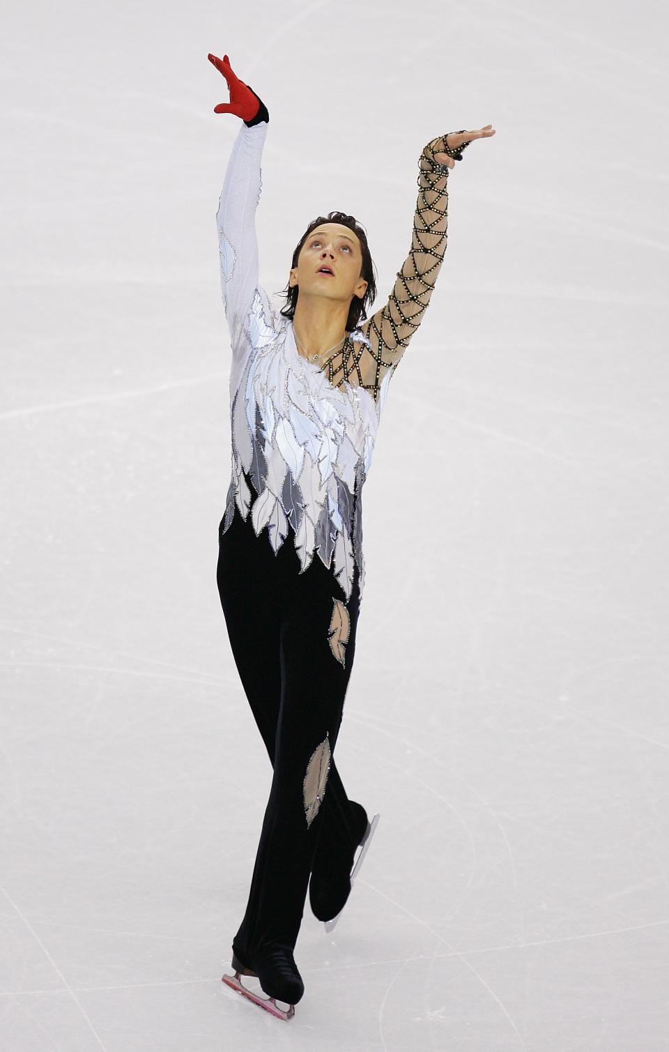 The U.S. skater competes in the&nbsp;men's&nbsp;short&nbsp;program at&nbsp;the Turin 2006 Winter Olympic Games.