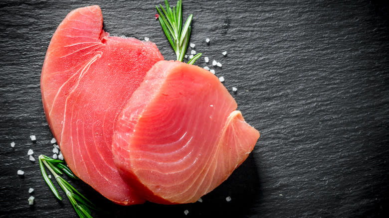 raw tuna steaks 