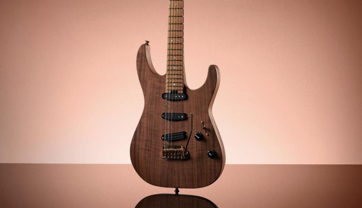  Charvel's newly launched Pro-Mod DK22 SSS 2PT CM Mahogany with Walnut guitar 