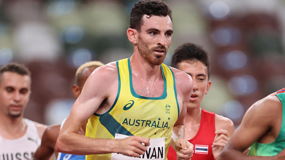 Patrick Tiernan, pictured here in the 10,000m final at the Tokyo Olympics.