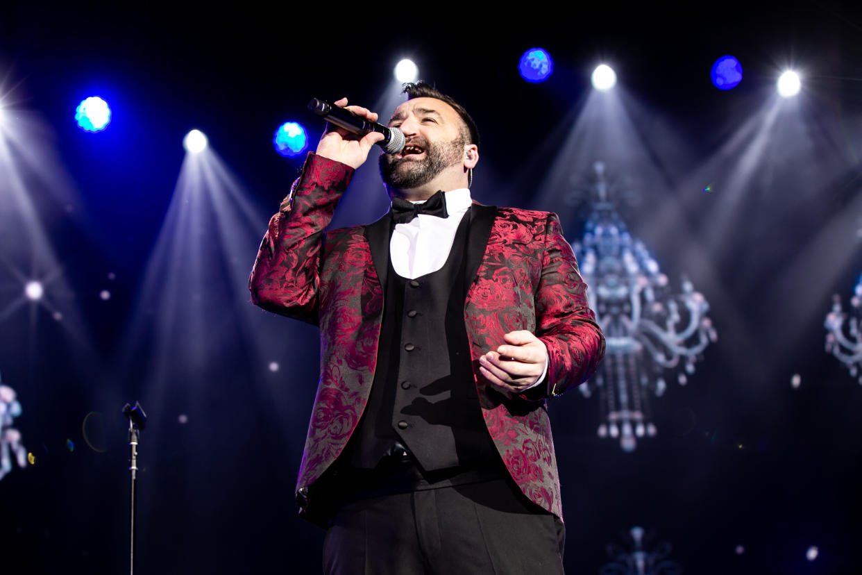 CARDIFF, WALES - FEBRUARY 22: Danny Tetley performs on stage during The X Factor Live Tour at Motorpoint Arena on February 22, 2019 in Cardiff, Wales. (Photo by Mike Lewis Photography/Redferns)