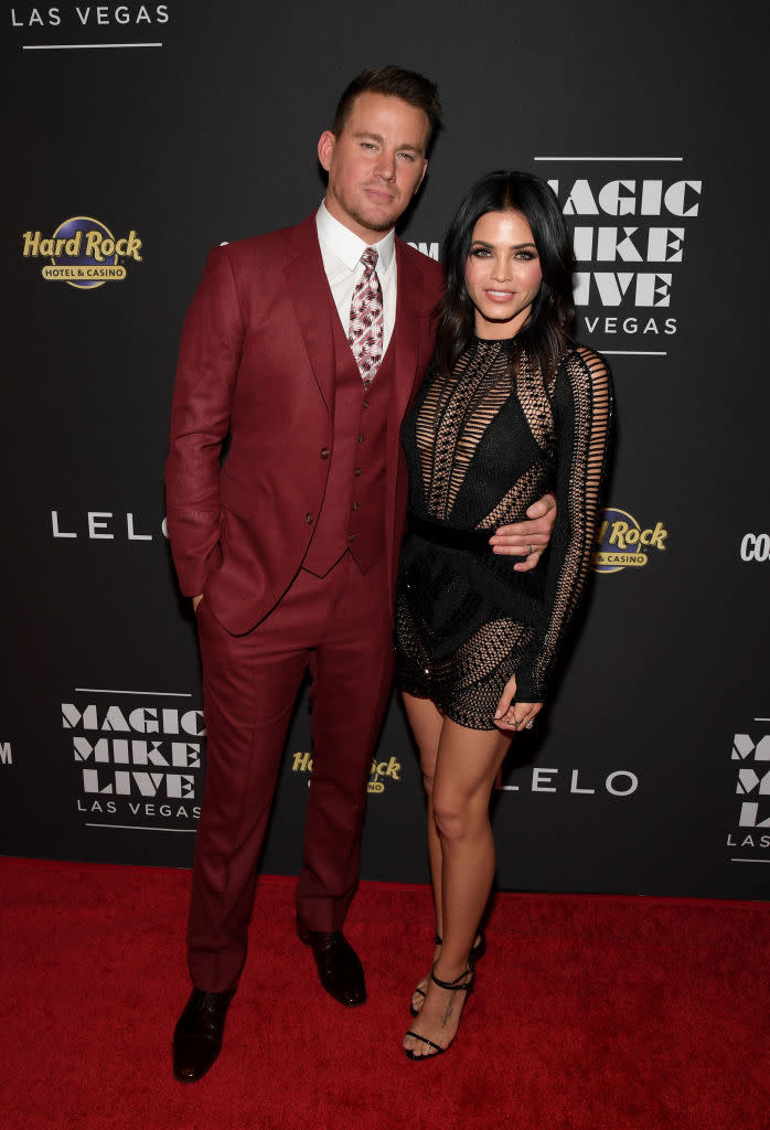 Channing Tatum and Jenna Dewan Tatum attend the grand opening of “Magic Mike Live Las Vegas” at the Hard Rock Hotel & Casino on April 21, 2017 in Las Vegas. (Photo: Getty)