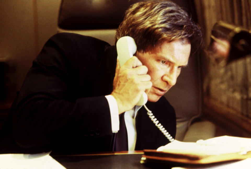 Harrison Ford on the phone.