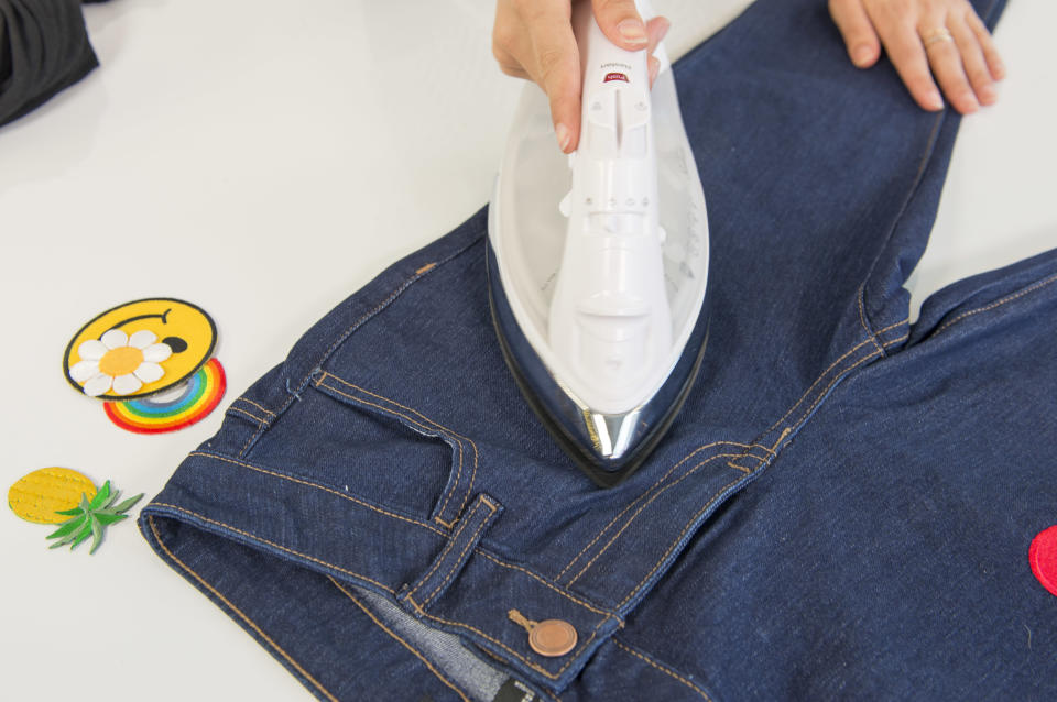 how to make patched denim jeans