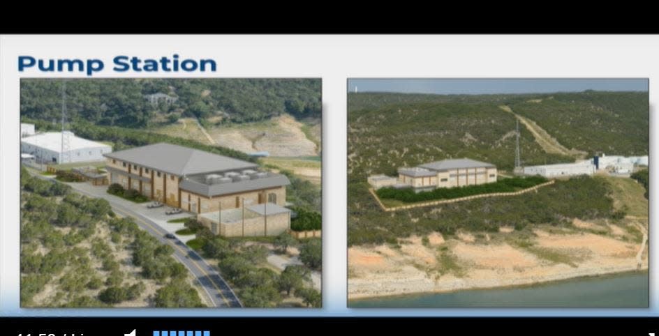 Leander has lifted its drastic water restrictions caused by a pipeline repair. It also is working to increase its water supply with a new pump station on Lake Travis, shown above in a rendering.