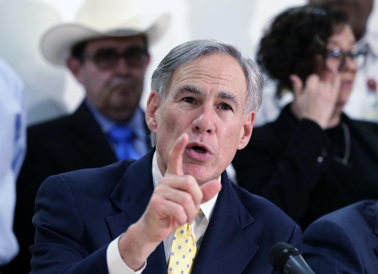 <span class="caption">Texas Gov. Greg Abbott signed into law a bill that effectively bans abortion in the state. </span> <span class="attribution"><a class="link " href="https://newsroom.ap.org/detail/TexasAbortionExplainer/8cdabff9e67a4bc2bb1c94078da38a64/photo?Query=abortion&mediaType=photo,graphic&sortBy=arrivaldatetime:desc&dateRange=Anytime&totalCount=8033&currentItemNo=1" rel="nofollow noopener" target="_blank" data-ylk="slk:AP Photo/Eric Gay;elm:context_link;itc:0;sec:content-canvas">AP Photo/Eric Gay</a></span>