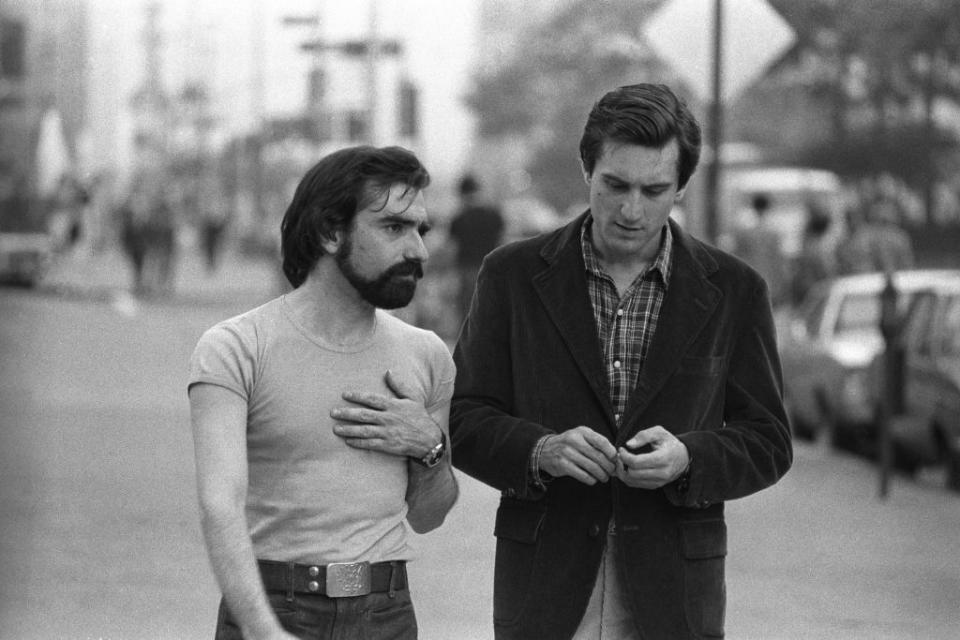 Martin Scorsese and Robert De Niro working on ‘Taxi Driver’ (credit: Getty)