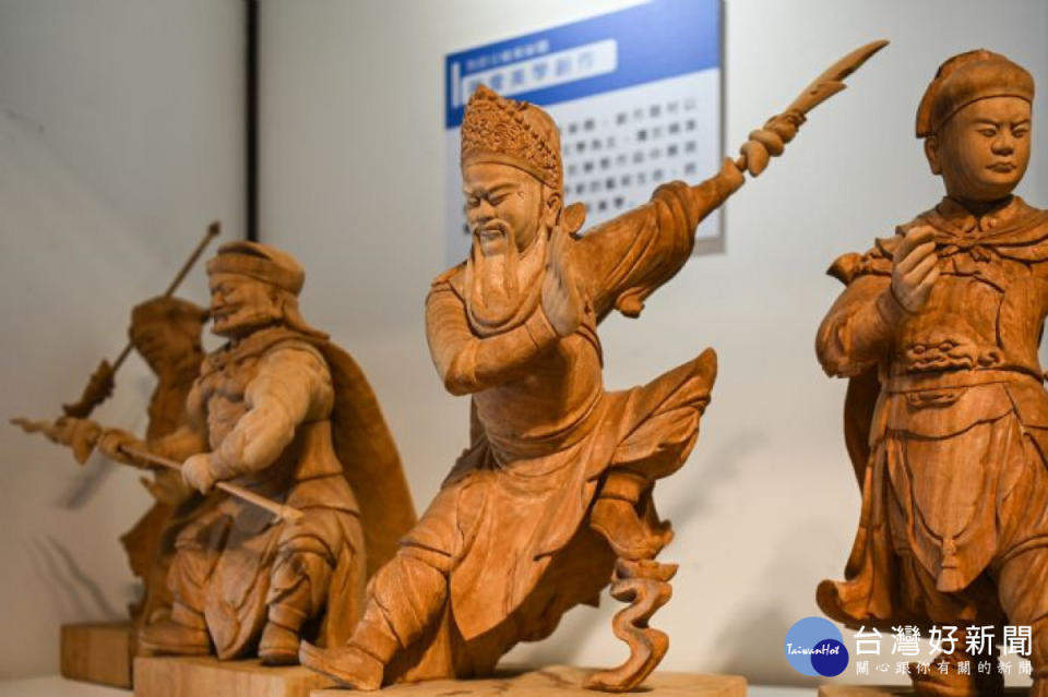 展覽以關聖帝君及三國五虎將相關的木雕創作為展出核心。