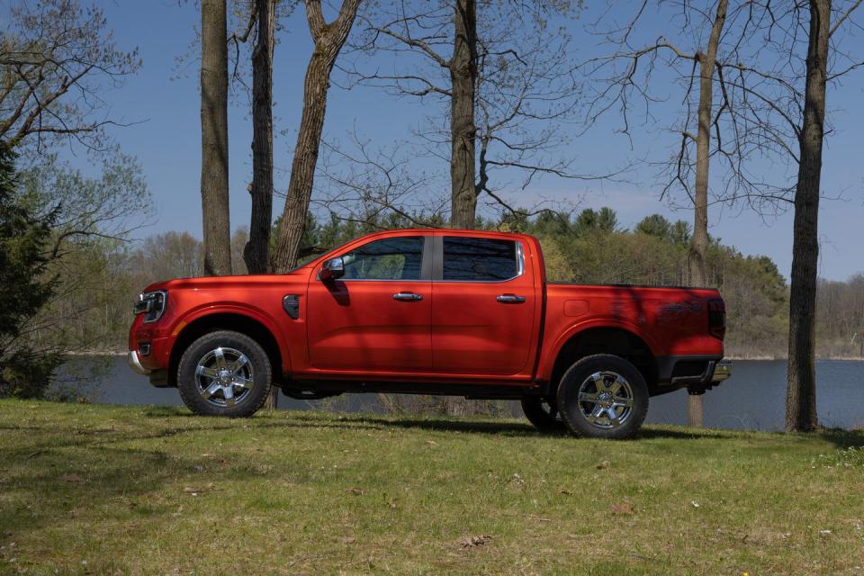 2024 ford ranger staged outside near the woods near dexter, michigan