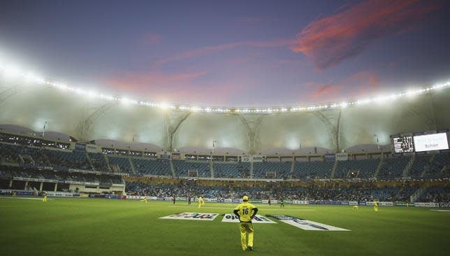 The Dubai Sports City Cricket Stadium.