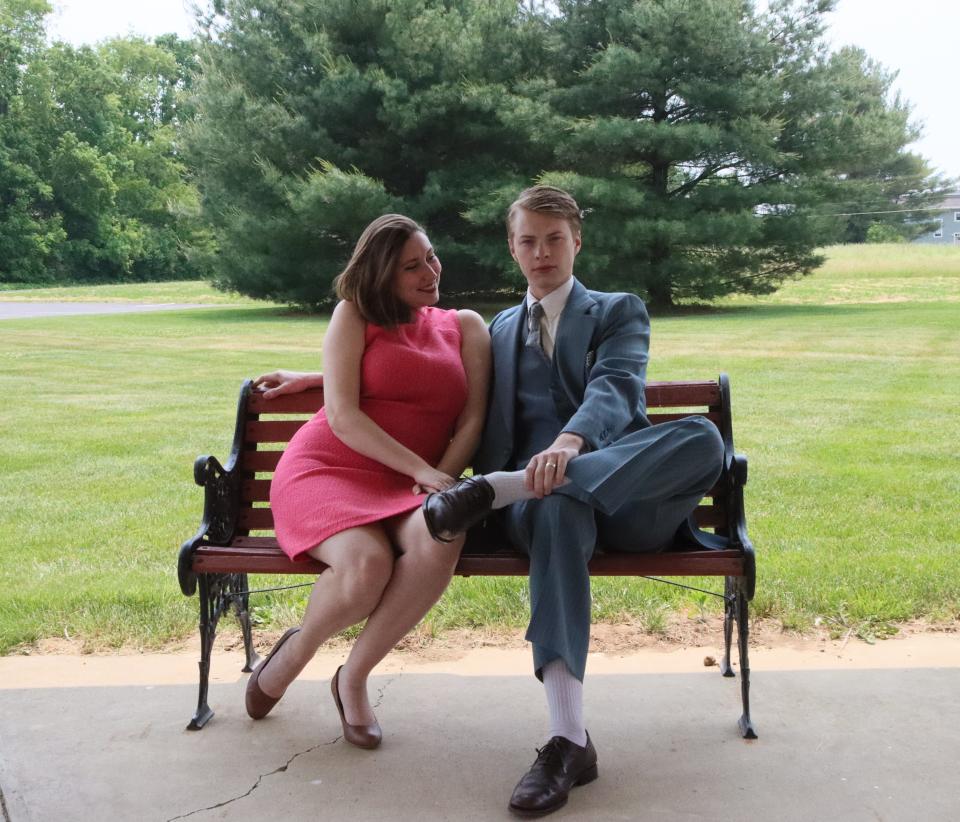 Rebecca Blacksten as Corie Bratter and Colton Sims as Paul Bratter in Weathervane Playhouse’s production of "Barefoot in the Park."