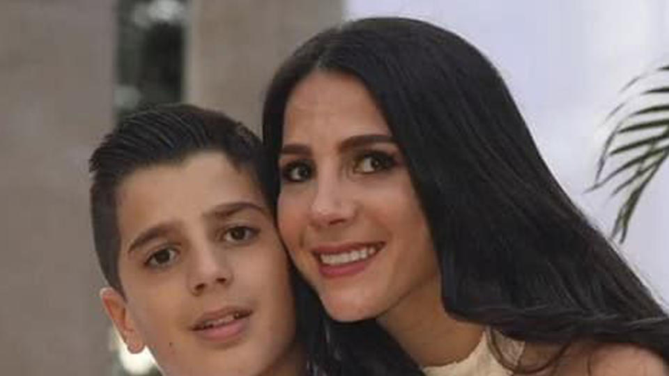 Antony Abdallah (left) and his mother, Leila Geagea Abdallah (right).