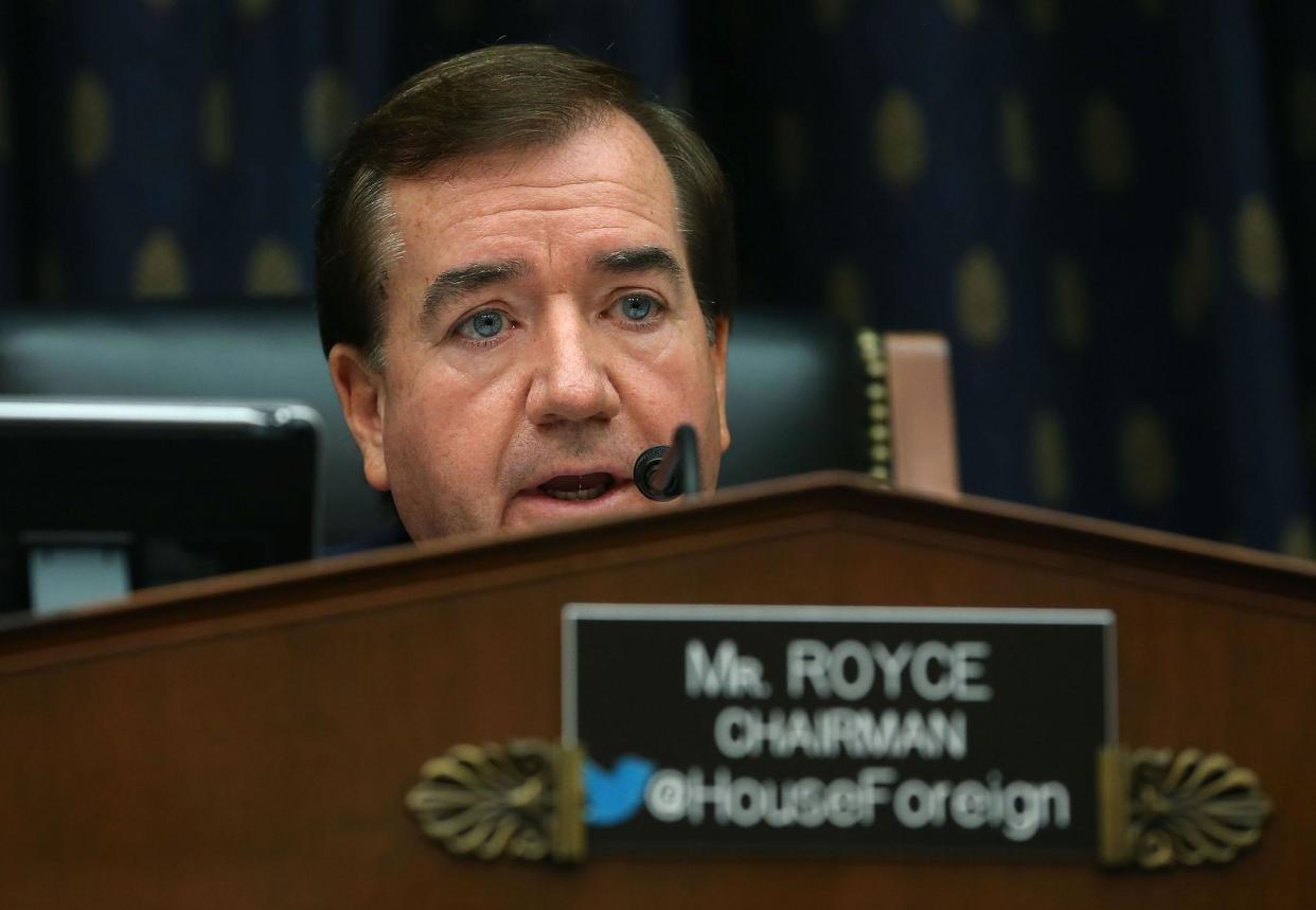 Chairman Ed Royce participates in a House Foreign Affairs Committee hearing: Getty
