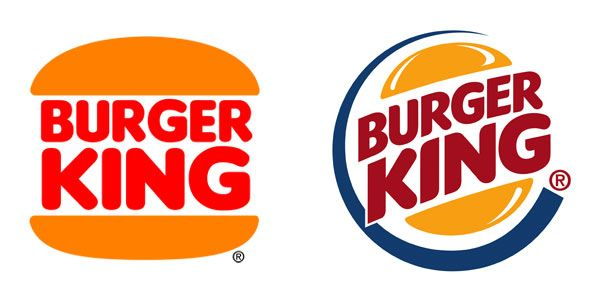 Old Burger King (left), new Burger King (right).