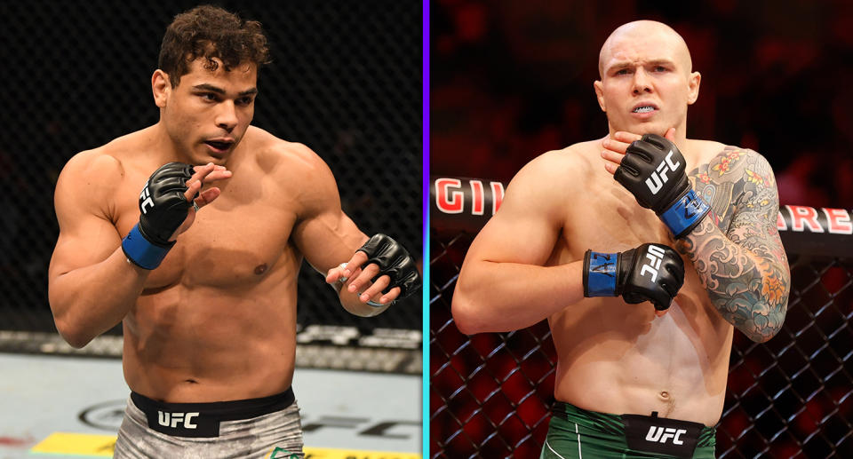 Paulo Costa and Marvin Vettori are both coming off a loss and figure to have something to prove Saturday in their main event matchup at UFC Vegas 41. (Photos via Getty Images)