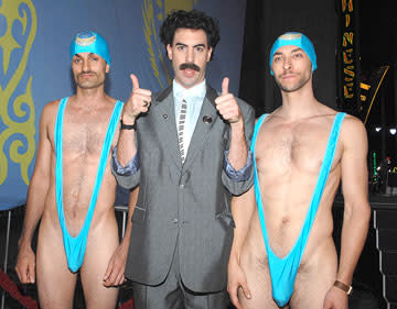 Sacha Baron Cohen at the Hollywood premiere of 20th Century Fox's Borat: Cultural Learnings of America for Make Benefit Glorious Nation of Kazakhstan