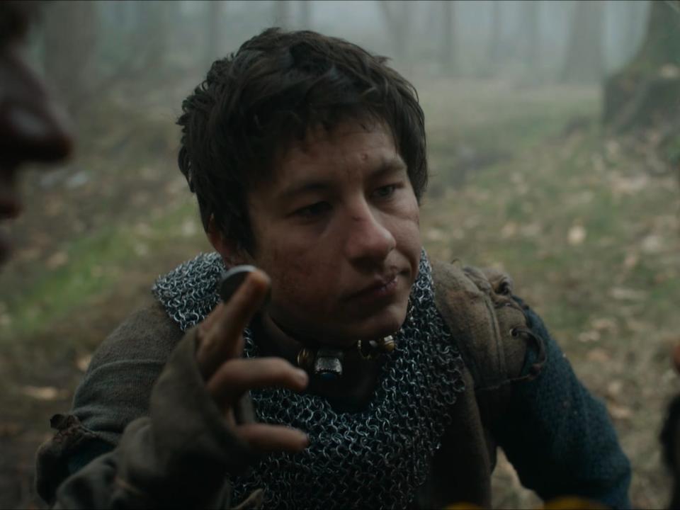 Barry Keoghan as a scavenger in "The Green Knight."