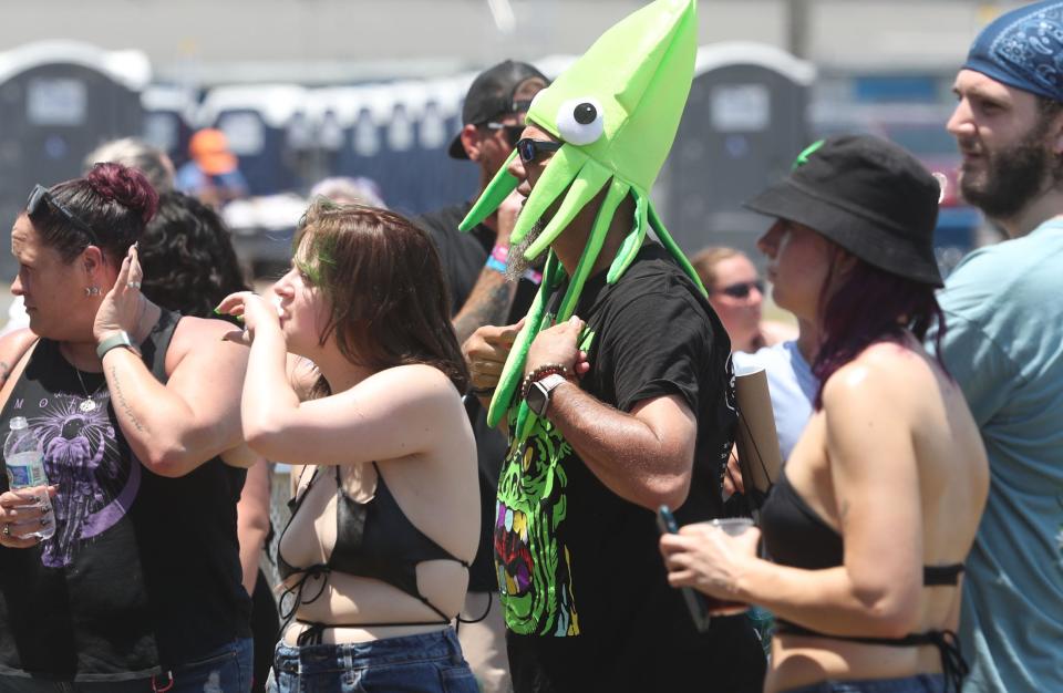 Fans await a performance by Rain City Drive at the 2023 edition of Welcome to Rockville at Daytona International Speedway in Daytona Beach. The Palm Coast band is on the bill again at this year's Rockville, a four-day music festival unfolding May 9-12 on the Speedway infield.