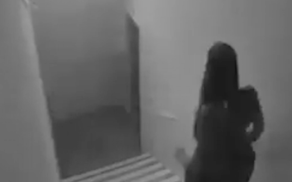 A woman can be seen walking down the stairs. Photo: Facebook